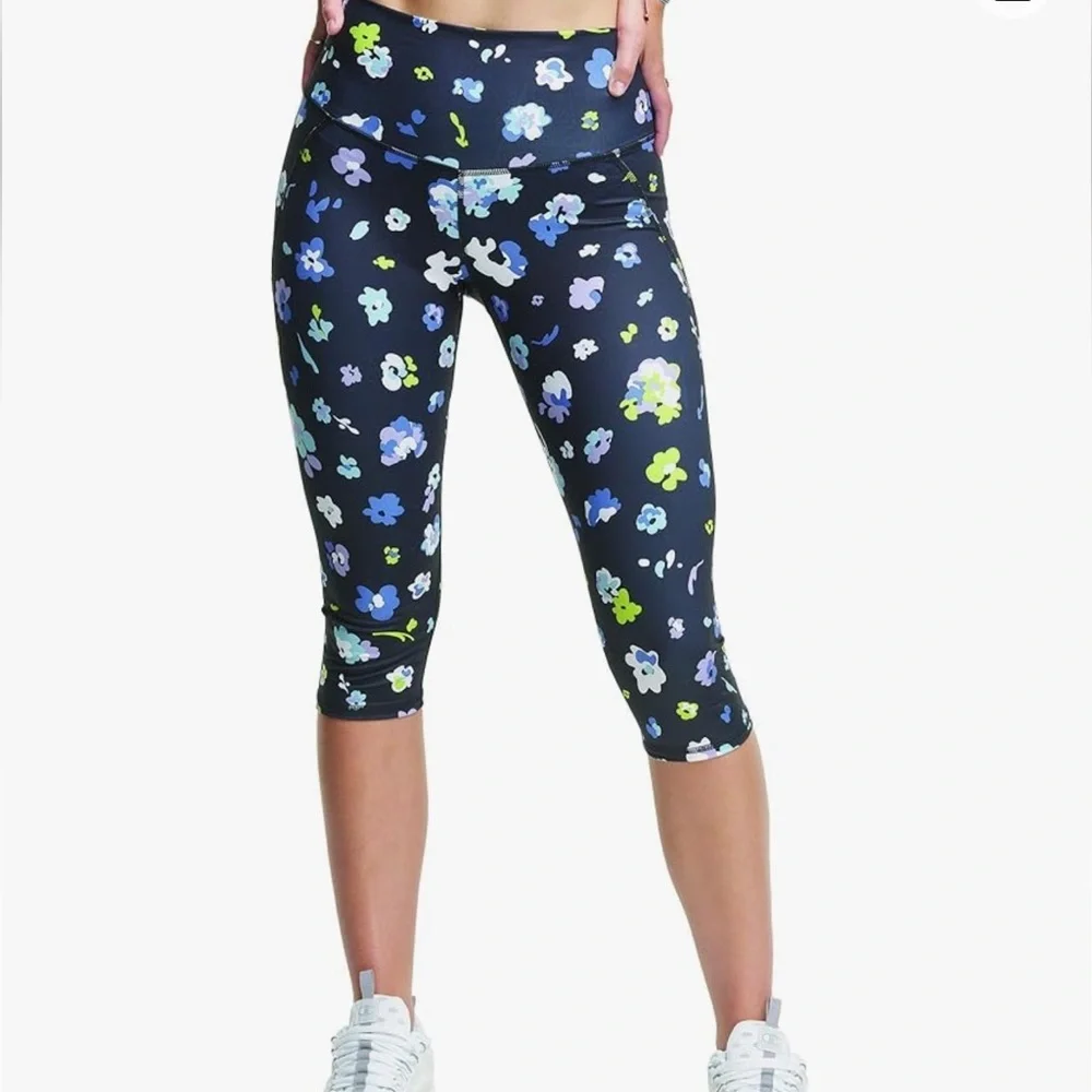 Champion Women's Sport Floral Print Knee Tight Size Small NEW - Picture 2 of 14